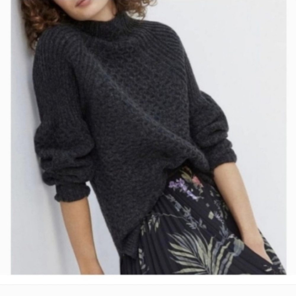 Mock Neck Tunic Sweater